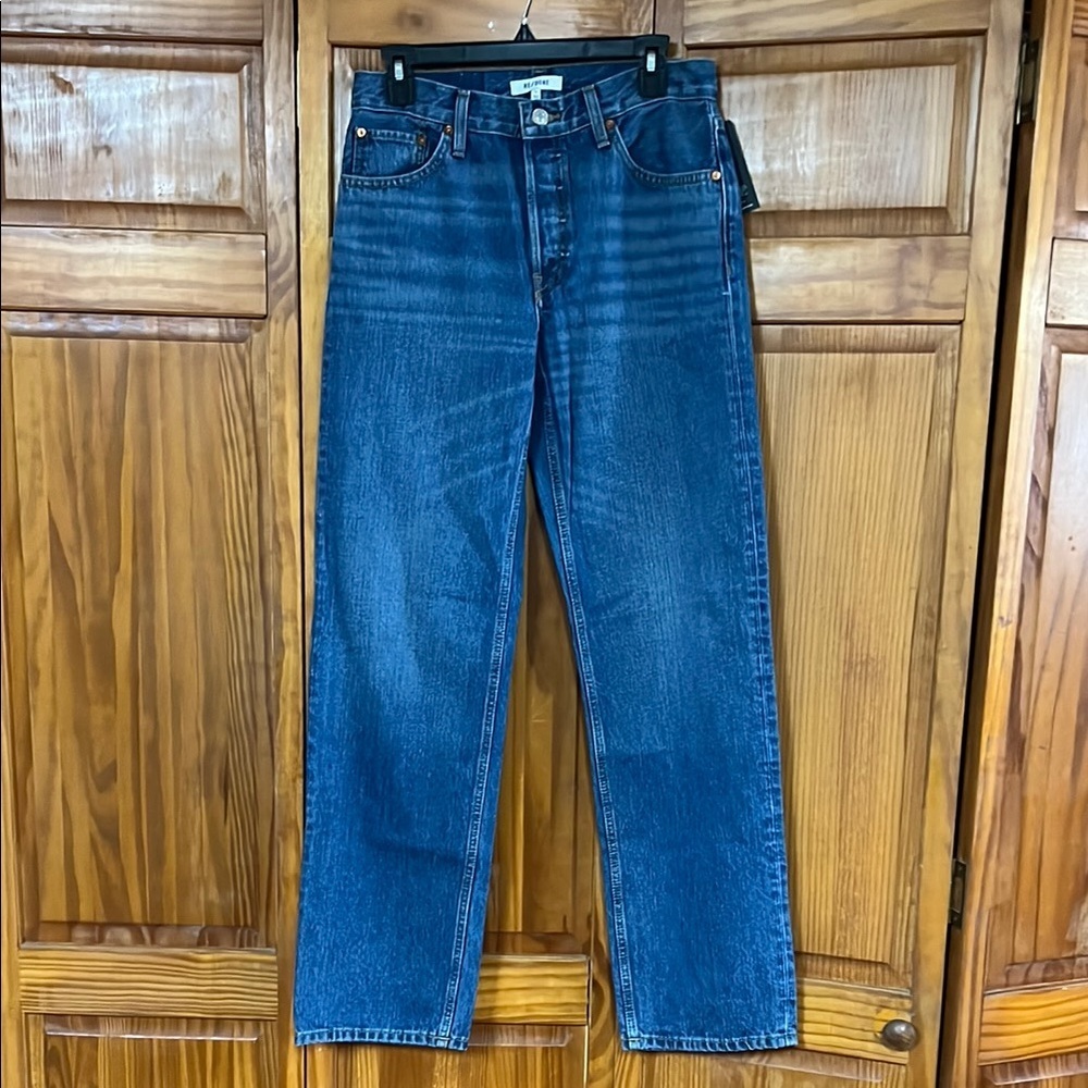 Re/Done “The Long Loose” Jeans in Bay Fade